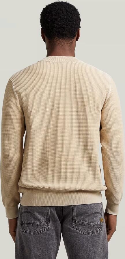 G-Star RAW Washed Gebreide Trui Beige Heren - Foto 5