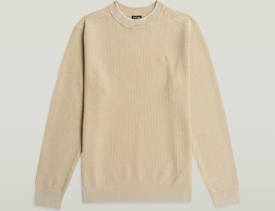G-Star RAW Washed Gebreide Trui Beige Heren - Foto 3