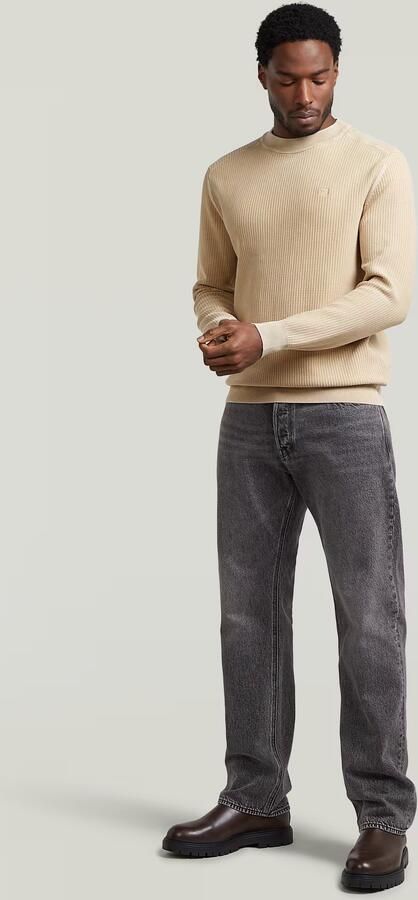 G-Star RAW Washed Gebreide Trui Beige Heren - Foto 6
