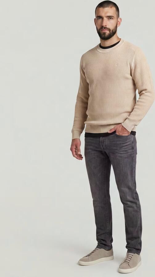 G-Star RAW Washed Gebreide Trui Beige Heren - Foto 6