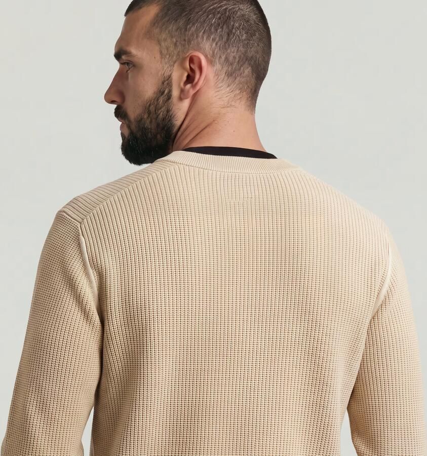 G-Star RAW Washed Gebreide Trui Beige Heren - Foto 3