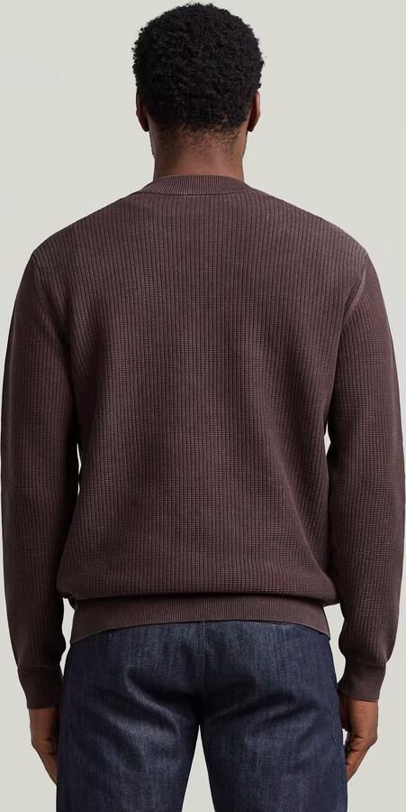 G-Star RAW Washed Gebreide Trui Bruin Heren - Foto 5