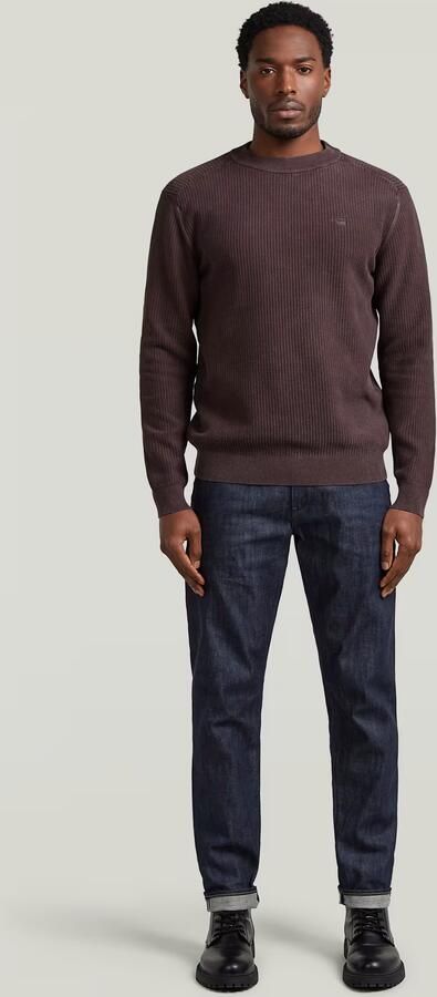 G-Star RAW Washed Gebreide Trui Bruin Heren - Foto 6