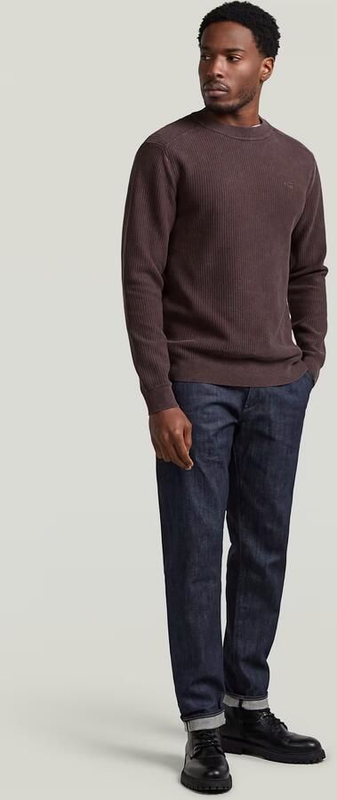 G-Star RAW Washed Gebreide Trui Bruin Heren - Foto 7