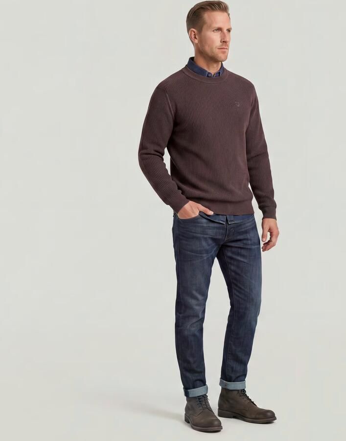 G-Star RAW Washed Gebreide Trui Bruin Heren - Foto 4