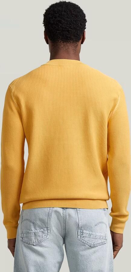 G-Star RAW Washed Gebreide Trui Geel Heren - Foto 5