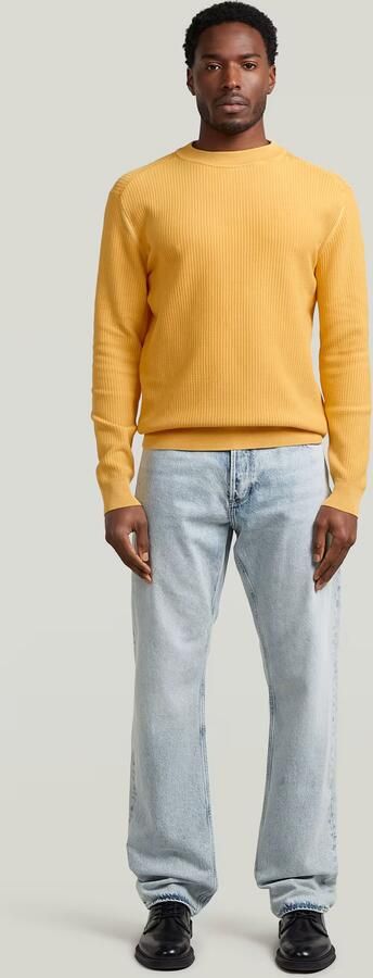 G-Star RAW Washed Gebreide Trui Geel Heren - Foto 7