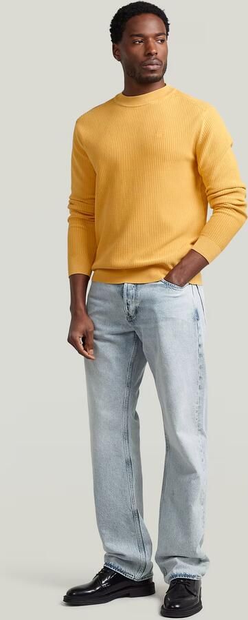 G-Star RAW Washed Gebreide Trui Geel Heren - Foto 6