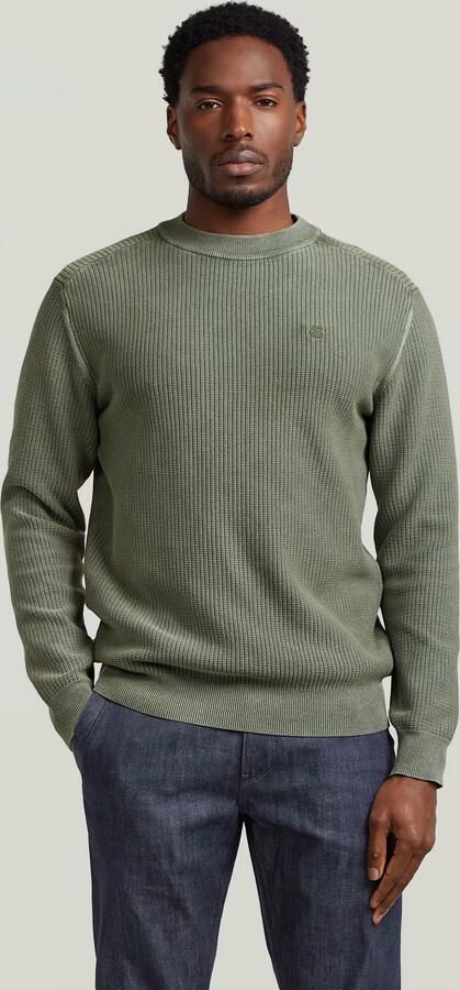 G-Star RAW Washed Gebreide Trui Groen Heren