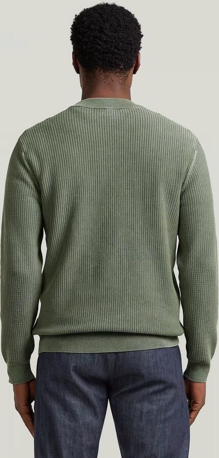 G-Star RAW Washed Gebreide Trui Groen Heren - Foto 5