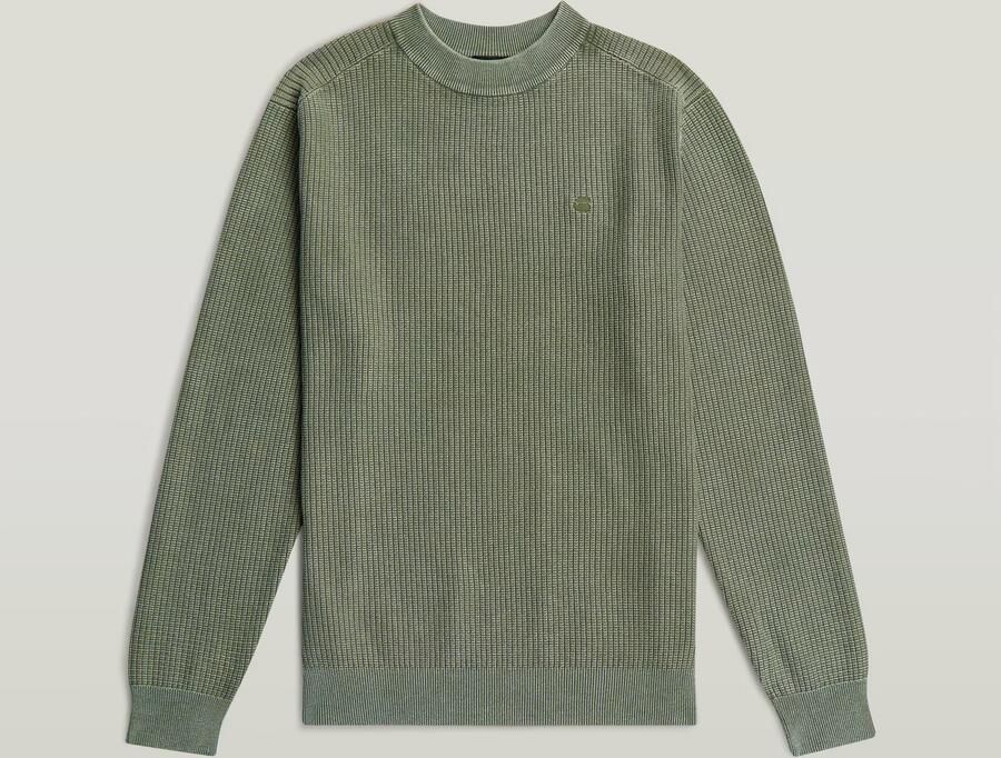 G-Star RAW Washed Gebreide Trui Groen Heren - Foto 3