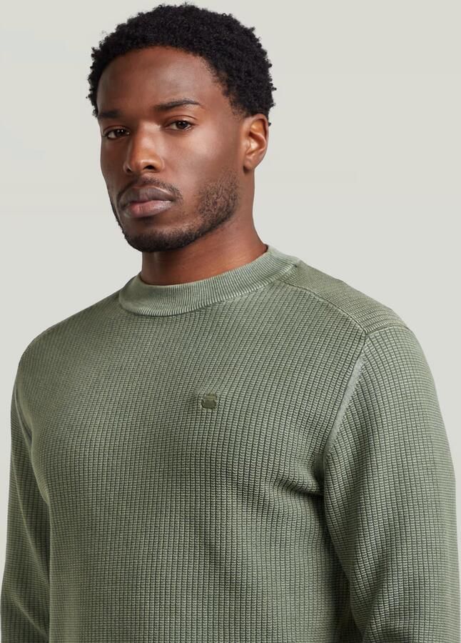 G-Star RAW Washed Gebreide Trui Groen Heren - Foto 4