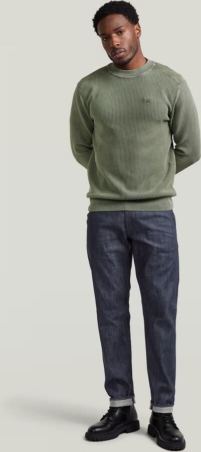 G-Star RAW Washed Gebreide Trui Groen Heren - Foto 6
