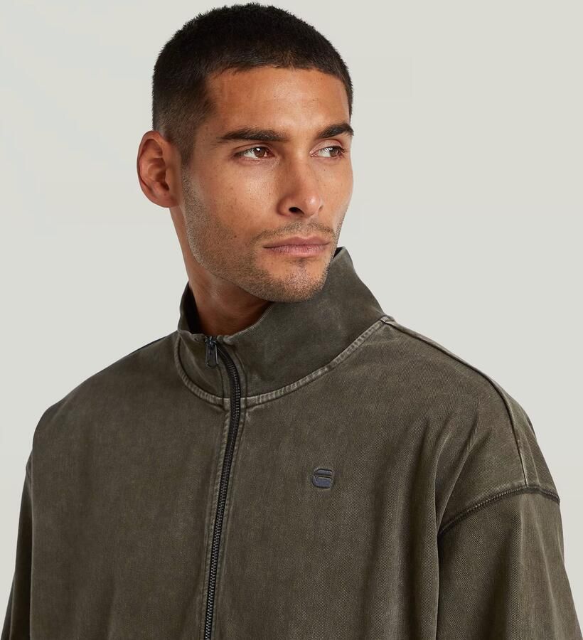 G-Star RAW Washed HB Relaxed Half Zip Sweater Grijs Heren - Foto 3