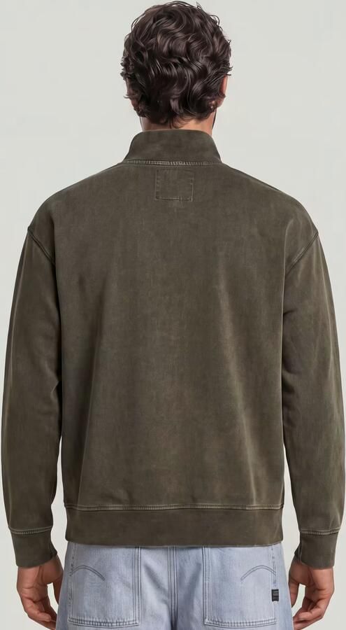 G-Star RAW Washed HB Relaxed Half Zip Sweater Grijs Heren - Foto 4