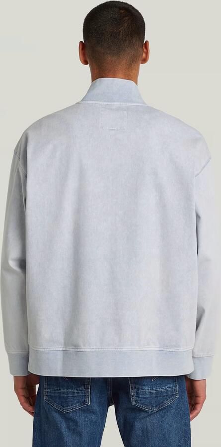 G-Star RAW Washed HB Relaxed Half Zip Sweater Lichtblauw Heren - Foto 6