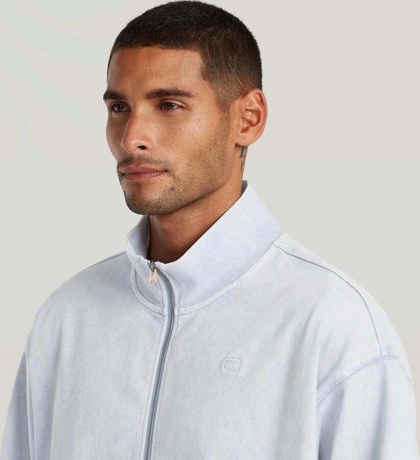 G-Star RAW Washed HB Relaxed Half Zip Sweater Lichtblauw Heren - Foto 3