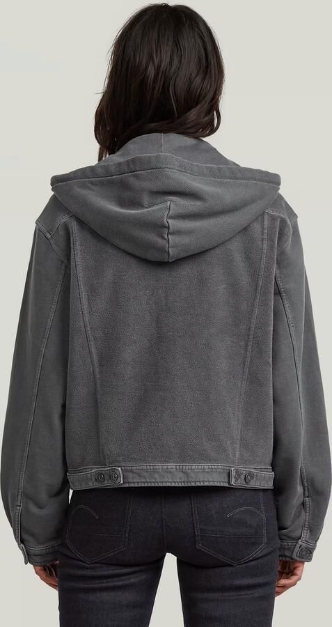 G-Star RAW Washed Hoodie Sweaterjack Grijs Dames - Foto 5