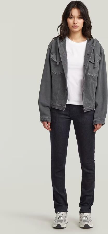 G-Star RAW Washed Hoodie Sweaterjack Grijs Dames - Foto 7