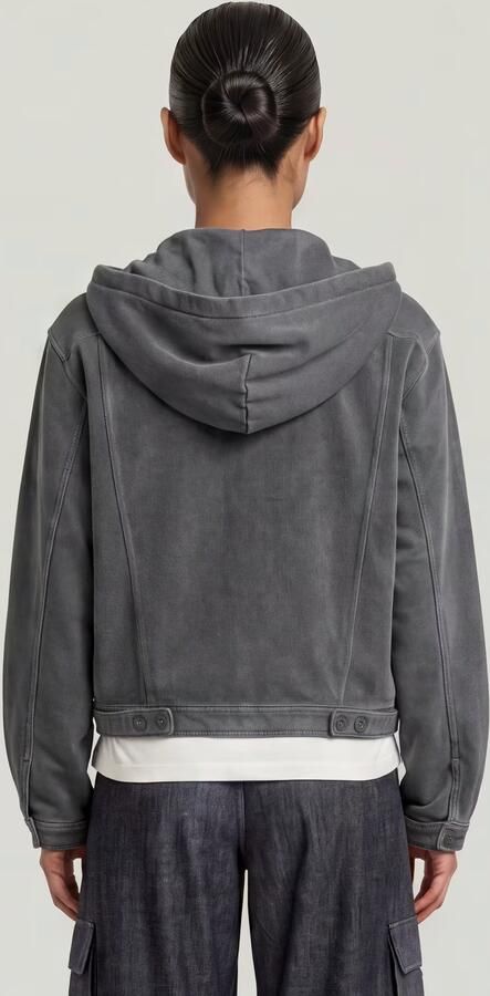 G-Star RAW Washed Hoodie Sweaterjack Grijs Dames - Foto 6