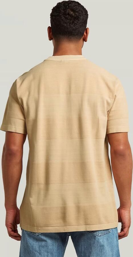 G-Star RAW Washed Jacquard T-Shirt Beige Heren - Foto 5