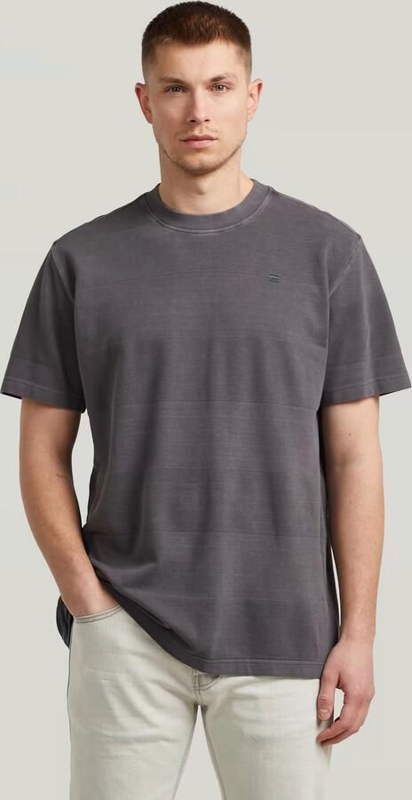 G-Star RAW Washed Jacquard T-Shirt Grijs Heren