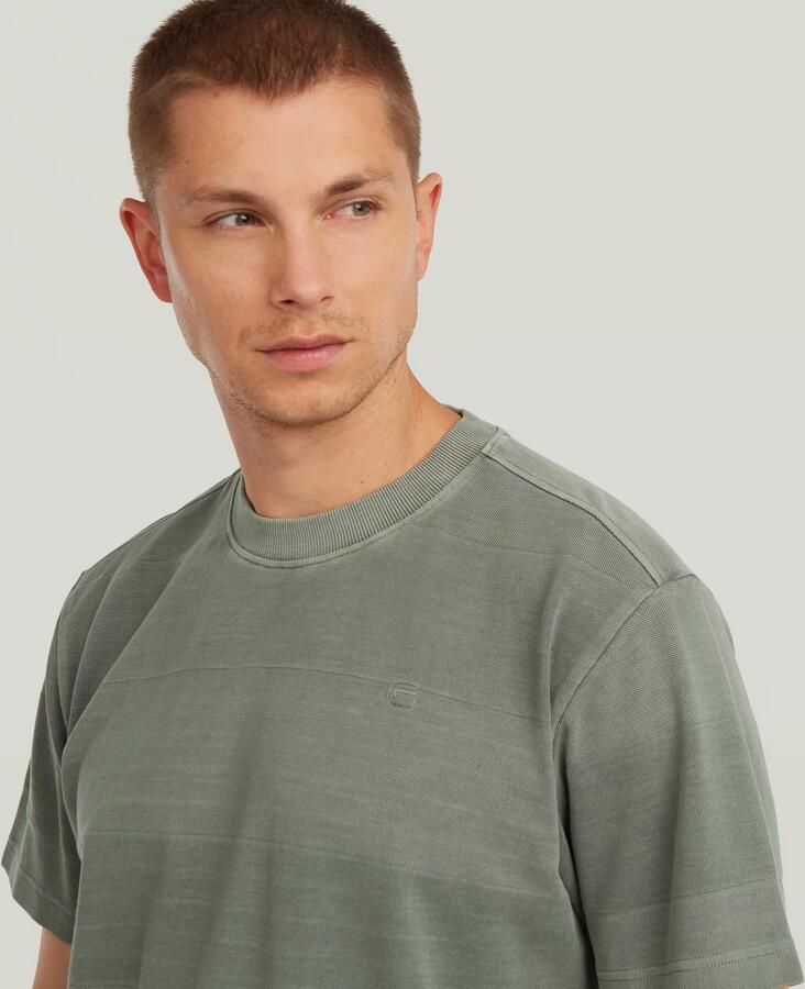 G-Star RAW Washed Jacquard T-Shirt Groen Heren - Foto 3