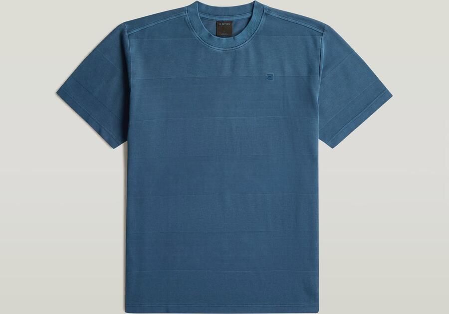 G-Star RAW Washed Jacquard T-Shirt Midden blauw Heren - Foto 4