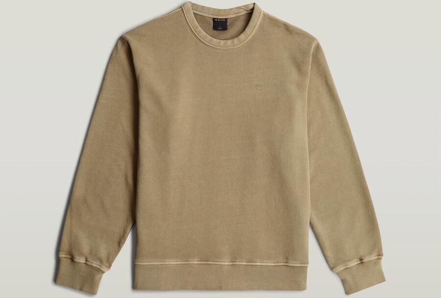 G-Star RAW Washed Longsleeve Sweater Beige Heren