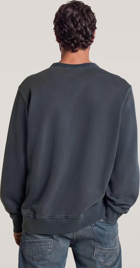 G-Star RAW Washed Longsleeve Sweater Donkerblauw Heren - Foto 3