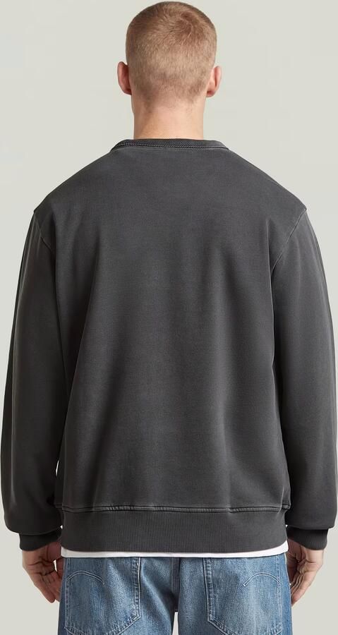 G-Star RAW Washed Longsleeve Sweater Zwart Heren - Foto 7