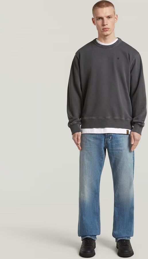 G-Star RAW Washed Longsleeve Sweater Zwart Heren - Foto 6