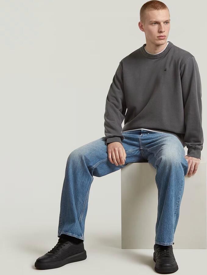 G-Star RAW Washed Longsleeve Sweater Zwart Heren - Foto 4