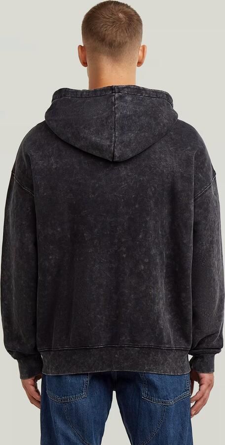 G-Star RAW Washed Loose Full Zip Hoodie Zwart Heren - Foto 4