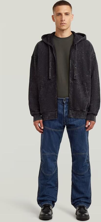 G-Star RAW Washed Loose Full Zip Hoodie Zwart Heren - Foto 5