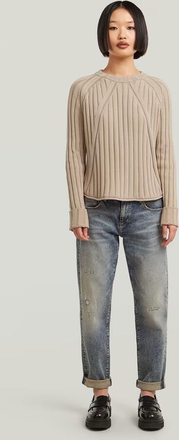 G-Star RAW Washed Loose Gebreide Trui Beige Dames - Foto 7