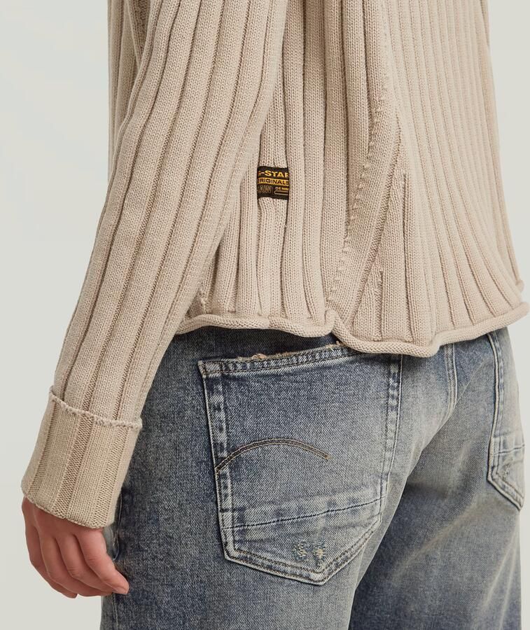 G-Star RAW Washed Loose Gebreide Trui Beige Dames - Foto 3