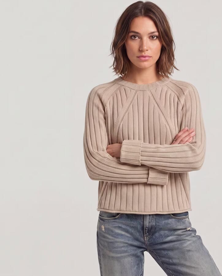 G-Star RAW Washed Loose Gebreide Trui Beige Dames - Foto 3