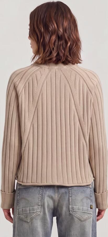 G-Star RAW Washed Loose Gebreide Trui Beige Dames - Foto 5