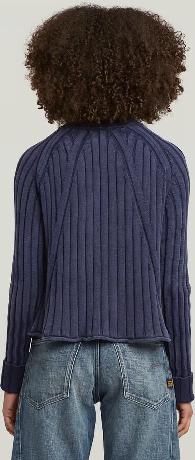 G-Star RAW Washed Loose Gebreide Trui Donkerblauw Dames - Foto 7