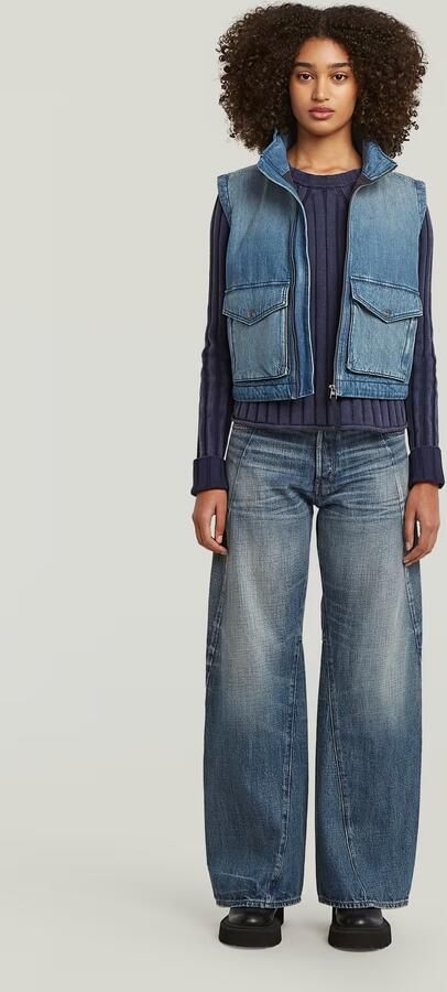 G-Star RAW Washed Loose Gebreide Trui Donkerblauw Dames - Foto 6