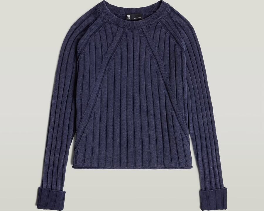 G-Star RAW Washed Loose Gebreide Trui Donkerblauw Dames - Foto 4