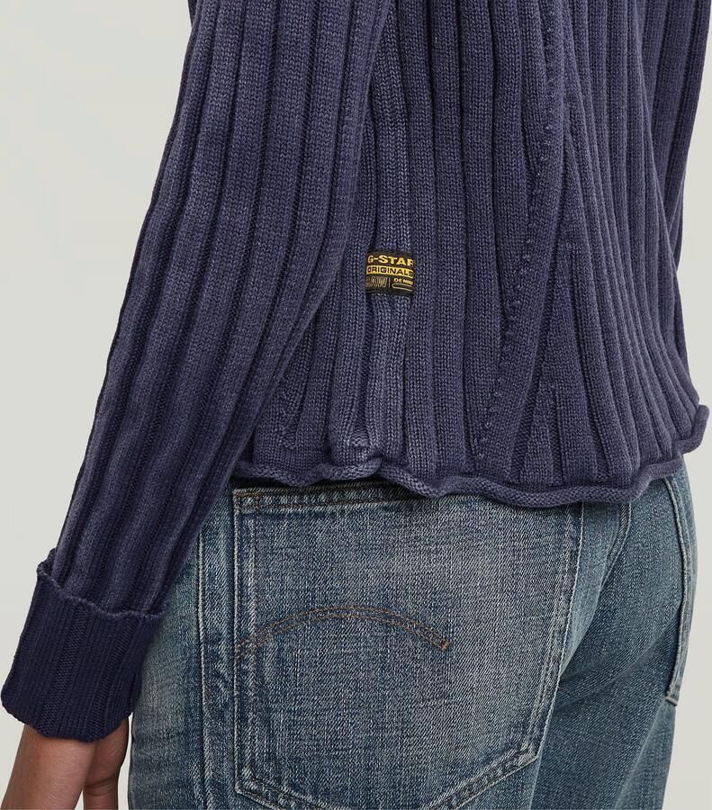 G-Star RAW Washed Loose Gebreide Trui Donkerblauw Dames - Foto 3