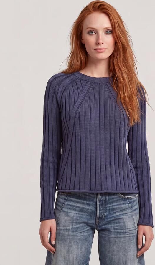 G-Star RAW Washed Loose Gebreide Trui Donkerblauw Dames - Foto 5