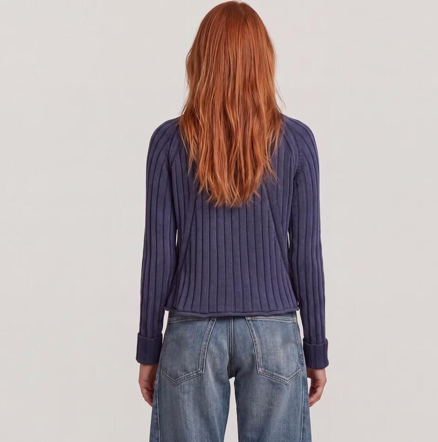 G-Star RAW Washed Loose Gebreide Trui Donkerblauw Dames - Foto 3