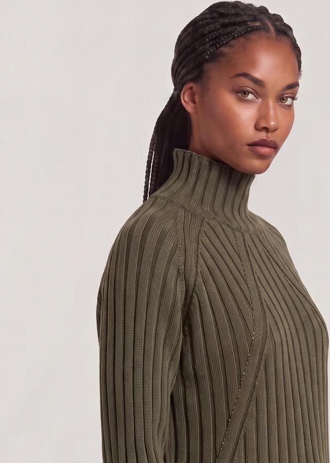 G-Star RAW Washed Loose Turtle Gebreide Trui Groen Dames - Foto 6
