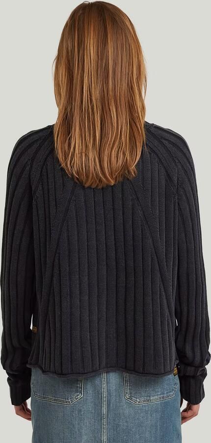 G-Star RAW Washed Loose Turtle Gebreide Trui Zwart Dames - Foto 5