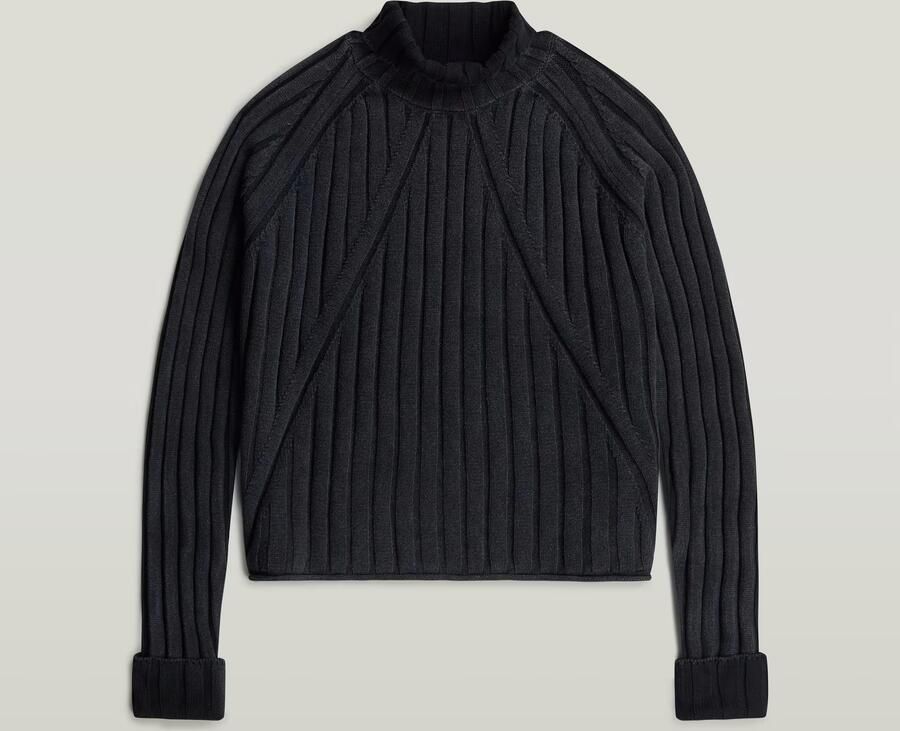 G-Star RAW Washed Loose Turtle Gebreide Trui Zwart Dames - Foto 3