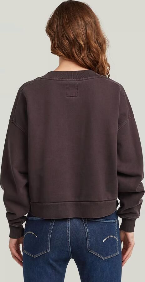 G-Star RAW Washed Loose V Sweater Bruin Dames - Foto 5