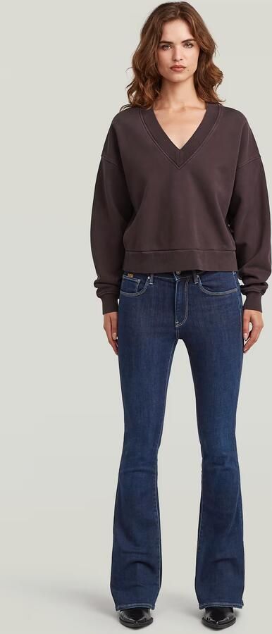 G-Star RAW Washed Loose V Sweater Bruin Dames - Foto 7